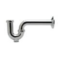 Product Image of 1-1/4" Chrome Plated Semi-Cast Brass P-Trap w/ Wall Bend, 17 GA (with Cleanout)