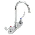 0.5 GPM Spray Outlet AquaSpec Kitchen Sink Faucet w/ 5-3/8" Spout and 4" Wrist Blade Handles (Lead Free)