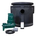 Product Image of 264 Preassembled Sewage Ejector Package, 24" x 24" Basin, .4 HP Pump, w/ Alarm, 2" Vent