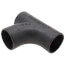 3" No Hub Cast Iron Sanitary Tee w/ 2 45-Degree Right Hand Inlets