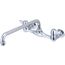 7-7/8"-8-1/8" Two Canopy Handle Wallmount Kitchen Faucet, 6" Tube Spout, 0047-UA