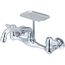 7-7/8"-8-1/8" Reach Tube Swivel Spout, Two Canopy Handle Wallmount Kitchen Faucet, 6" Tube Spout, 0048-UA