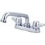 4" Two Handle Cast Brass Bar/Laundry Faucet, 6" Tube Spout, 0084-H