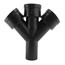 4" Service Weight Cast Iron Double Wye