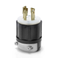 30A, 277/480V 3-Phase Y, NEMA L19-30P, 4P, 4W, Locking Plug, Non-Grounding (Black/White)