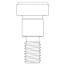 #3/8"-16 Hex Stainless Steel Shoulder Screw, 0216-001-000