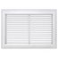 18" x 12" (Wall Opening Size) White Steel Fixed-Bar Filter Grille (96AFB Series)