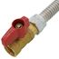 Model 30-3135-18 1/2" ID (5/8" OD) Stainless Steel Gas Connector 1/2" MIP x 1/2" FIP Ball Valve (18" Length)