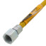Model 10C-3232-12 1/4" ID (3/8" OD) Yellow Coated SS Gas Connector 1/2" FIP x FIP (12" Length)