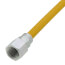 Model 10C-3132-24 1/4" ID (3/8" OD) Yellow Coated SS Gas Connector 1/2" MIP x FIP (24" Length)