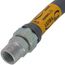 Model 51-5152-24 1" ID (1-1/4" OD) PVC Coated High BTU SS Gas Connector 1" MIP x FIP (24" Length)