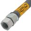 Model 51-5152-48 1" ID (1-1/4" OD) PVC Coated High BTU SS Gas Connector 1" MIP x FIP (48" Length)