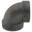 1" Black 90° Cast Iron Steam Elbow, Class 125