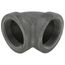 3" Black Cast Iron Steam 90° Elbow, Class 125