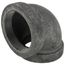 4" Black Cast Iron Steam 90° Elbow, Class 125