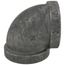 4" Black Cast Iron Steam 90° Elbow, Class 125