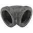 4" Black Cast Iron Steam 90° Elbow, Class 125