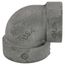 1" x 3/4" Black Cast Iron Steam 90° Elbow, Class 125