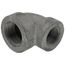 1" x 3/4" Black Cast Iron Steam 90° Elbow, Class 125