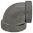 2-1/2" x 2" Black Cast Iron Steam 90° Elbow, Class 125