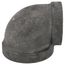 4" x 2" Black Cast Iron Steam 90° Elbow, Class 125