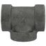 3/4" Black Cast Iron Steam Tee, Class 125