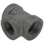 1-1/4" Black Cast Iron Steam Tee, Class 125