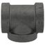 2" Black Cast Iron Steam Tee, Class 125