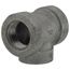 1" x 1" x 3/4" Black Cast Iron Steam Tee, Class 125