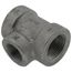 1" x 1" x 3/4" Black Cast Iron Steam Tee, Class 125
