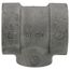 1" x 1" x 1/2" Black Cast Iron Steam Tee, Class 125