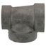 1" x 3/4" x 1" Black Cast Iron Steam Tee, Class 125