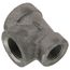 1" x 3/4" x 1" Black Cast Iron Steam Tee, Class 125
