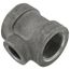 1-1/4" x 1-1/4" x 3/4" Black Cast Iron Steam Tee, Class 125