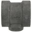 1-1/4" x 1-1/4" x 1/2" Black Cast Iron Steam Tee, Class 125