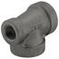 1-1/4" x 3/4" x 1-1/4" Black Cast Iron Steam Tee, Class 125