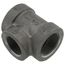 1-1/2" x 1-1/2" x 1-1/4" Black Cast Iron Steam Tee, Class 125