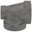 2" x 3/4" x 2" Black Cast Iron Steam Tee, Class 125