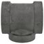 2-1/2" x 2-1/2" x 2" Black Cast Iron Steam Tee, Class 125