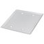 EL139 Chrome Plated Plate 2 Gang 4 1/2 SQ Blank, 0305186PK