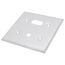 EL201 Chrome Plated Plate 2 Gang 4-1/2 SQ L/LOGO, 0305217
