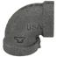 1/4" Black 90° Elbow, Class 150