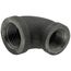 1/2" x 3/8" Black 90° Elbow, Class 150