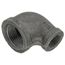 3/4" x 3/8" Black 90° Elbow, Class 150