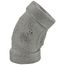 1/8" Black 45° Elbow, Class 150