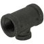 1/2" X 1/2" X 1/4" Black Tee, Class 150
