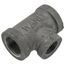 3/4" x 3/4" x 1/2" Black Tee, Class 150