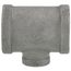 1" x 1" x 3/8" Black Tee, Class 150