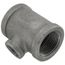 1" x 1" x 3/8" Black Tee, Class 150