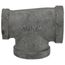 1" x 3/4" x 1" Black Tee, Class 150